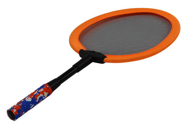 ZESTAW 2 RAKIETEK DO BADMINTONA PALETKI 2 LOTKI BADMINTON POMARAŃCZOWY