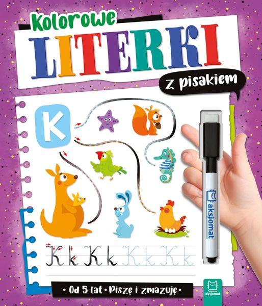 KSIĄŻECZKA KOLOROWE LITERKI Z PISAKIEM.PISZĘ I ZMAZUJĘ OD 5 LAT