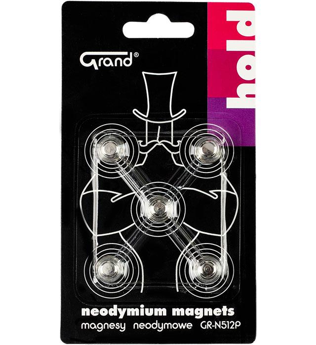 MAGNESY NEODYMOWE Z UCHWYTEM GR-N512P 12MM GRAND A/5