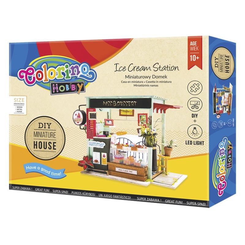 ZESTAW MODELARSKI KIDS CREATIVE MINIATUROWY DOMEK ICE CREAM STATION