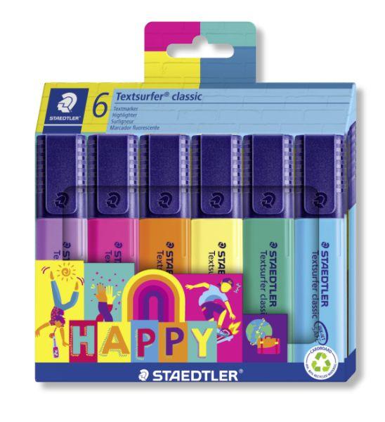 ZAKREŚLACZ TEXTSURFER CLASSIC HAPPY, 6 kol. w opak., Staedtler