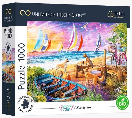 PUZZLE 1000 TREFL WIDOK ŻAGLOWCÓW