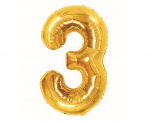 BALON FOLIOWY B&C CYFRA 3 ROYAL GOLD