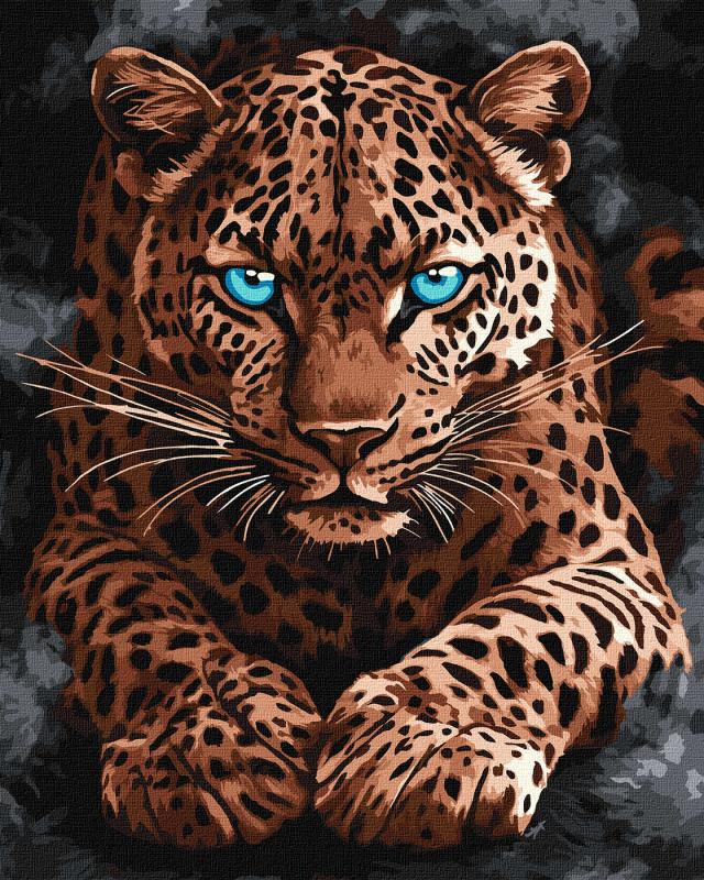 ZESTAW DO MALOWANIA PO NUMERACH DZIKI GEPARD 40X50 CM