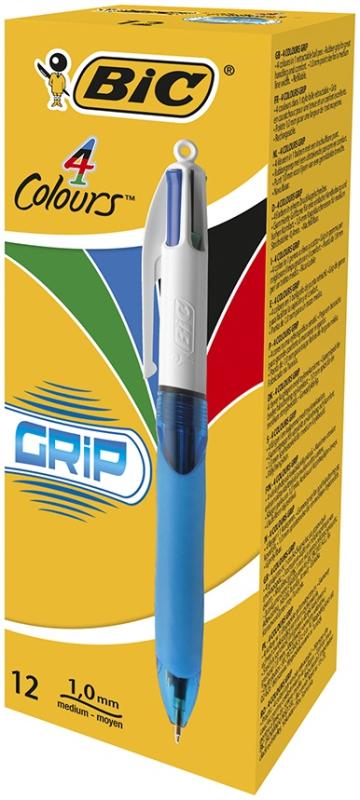 DŁUGOPIS BIC 4-KOL COLOURS GRIP MED A12
