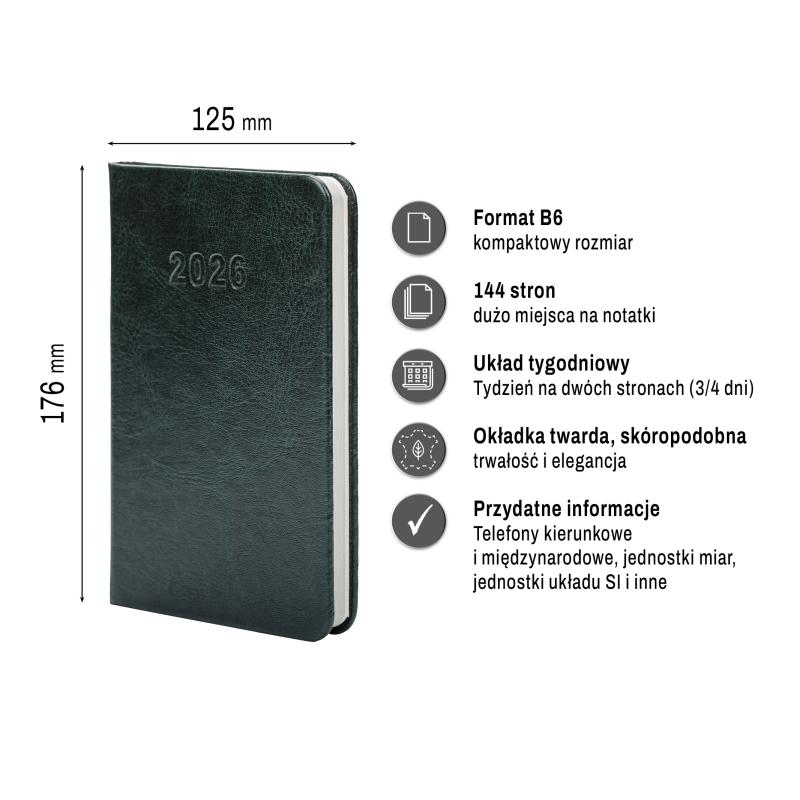 KALENDARZ A7 PREMIUM LUX TYGODNIOWY AREX
