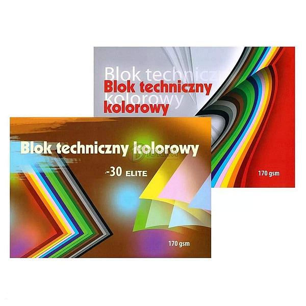 BLOK TECHNICZNY A5/30 KOLOR ELITE KRESKA