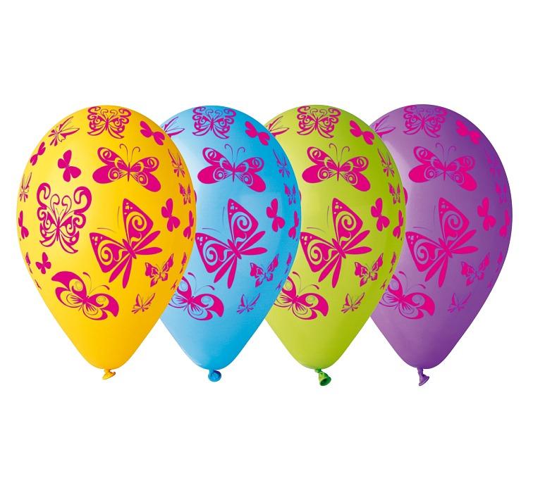 BALON PREMIUM MOTYLE 12'/5 SZT