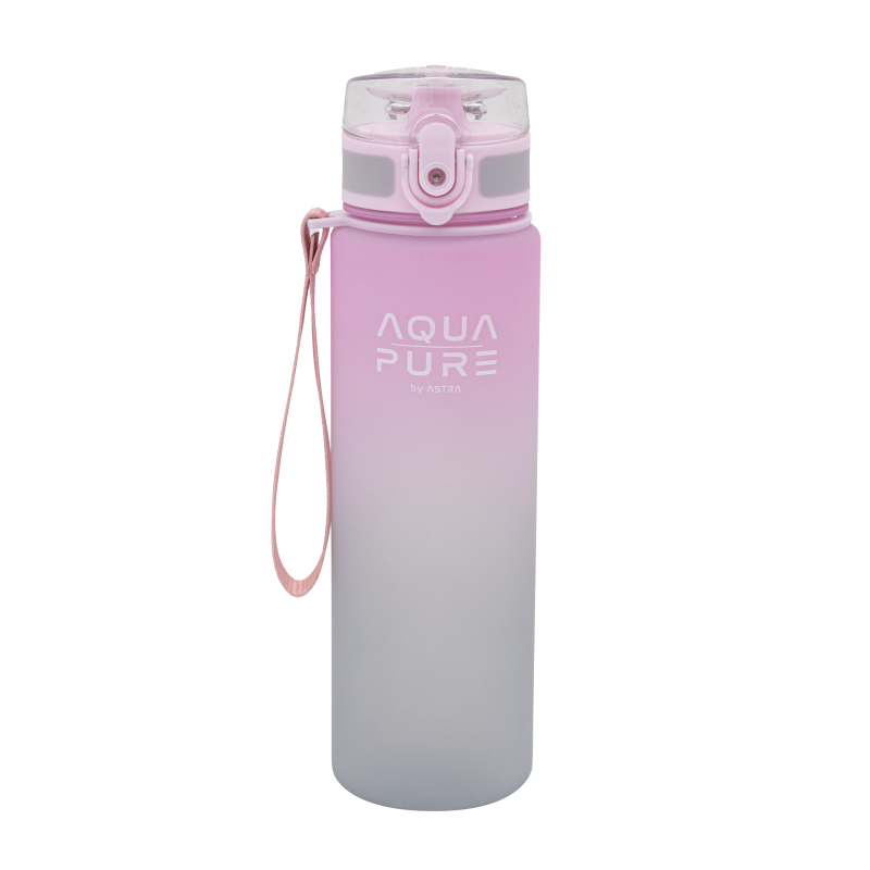 BIDON AQUA PURE BY ASTRA 600ML - PINK/GREY