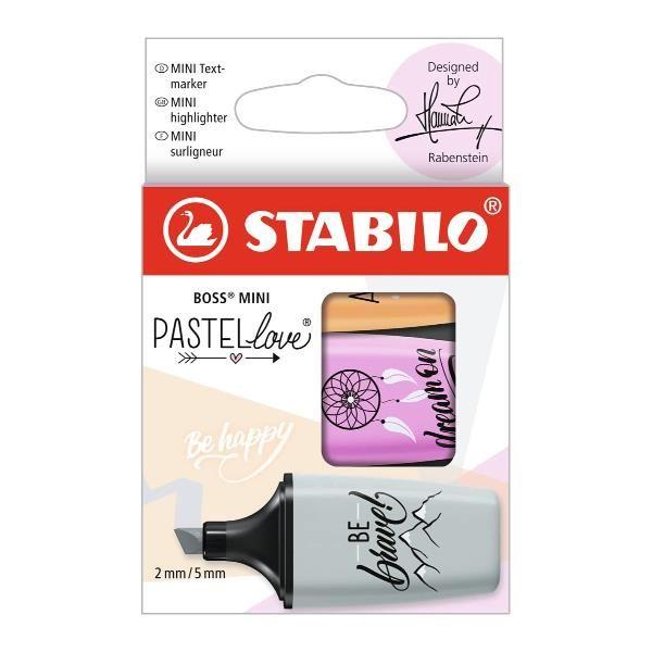 ZAKREŚLACZ STABILO MINI PASTEL 3SZT