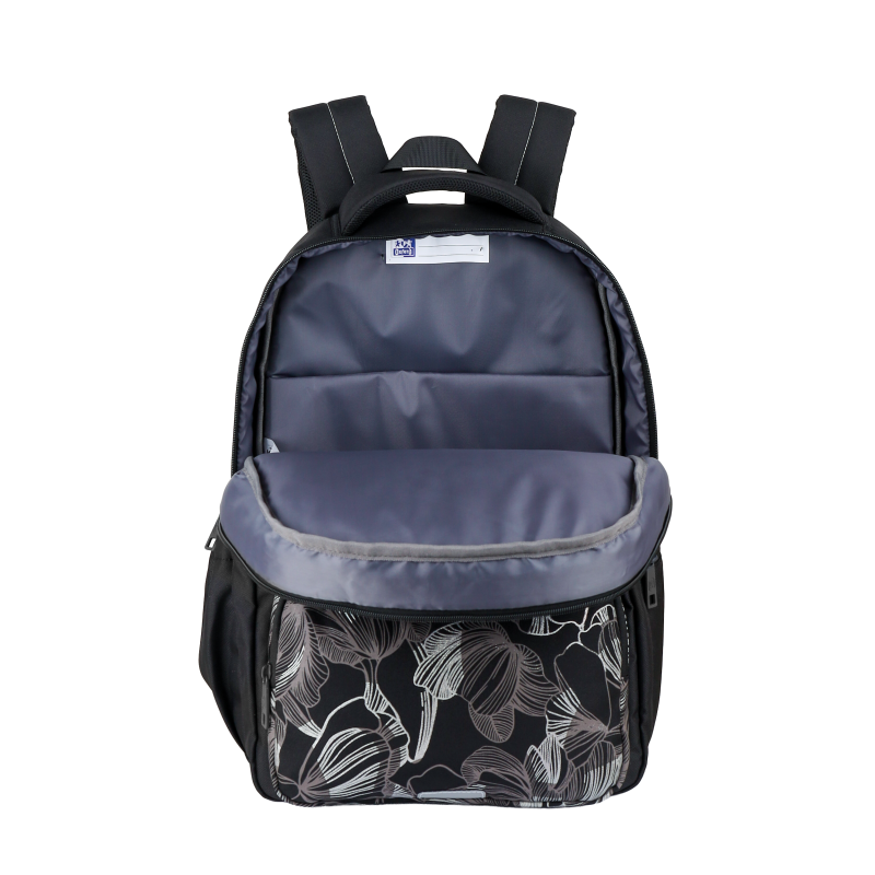 PLECAK OXFORD DREAM TECH RPET CZARNY KWIATY