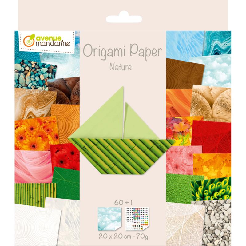 PAPIER ORIGAMI NATURA 20X20CM 70G