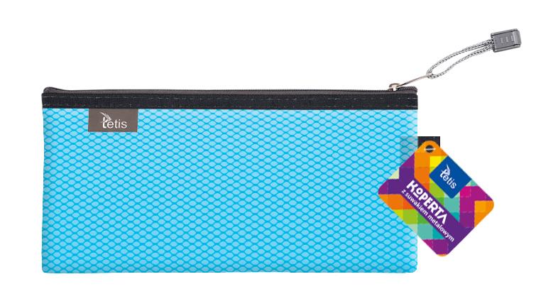 KOPERTA 24X12CM Z SUWAKIEM METALOWYM NIEBIESKA