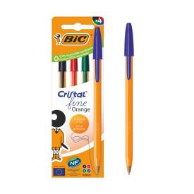 DŁUGOPIS BIC ORANGE FINE 4SZT. MIX