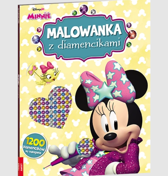 KSIĄŻECZKA DISNEY MINNIE. MALOWANKA Z DIAMENCIKAMI