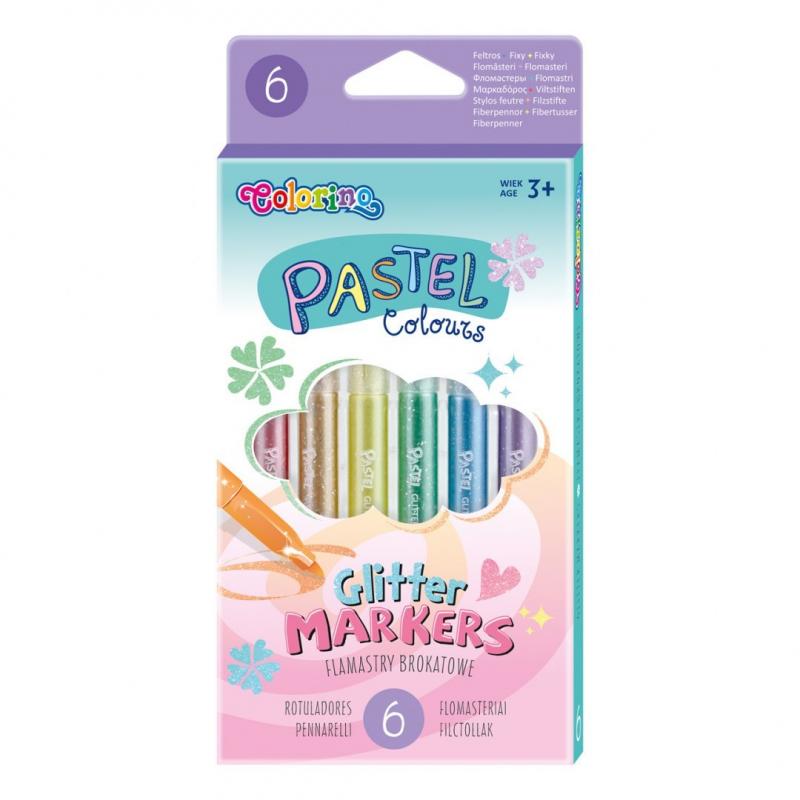 FLAMASTRY BROKAT. 6 KOL. PASTEL COLORINO