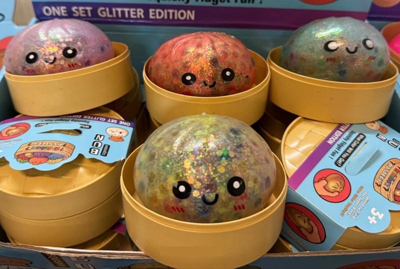 GNIOTEK PIEROŻEK SQUISHY BROKATOWE KOLOROWE KULE