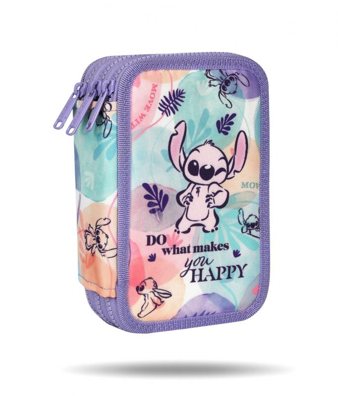 PIÓRNIK POTRÓJNY Z WYPOSAŻENIEM JUMPER 3 - STITCH PASTEL DISNEY FASHION