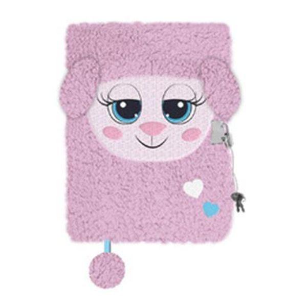 PAMIĘTNIK Z KŁÓDKĄ 3D WŁOCHACZ A5/96 CUTE LAMB