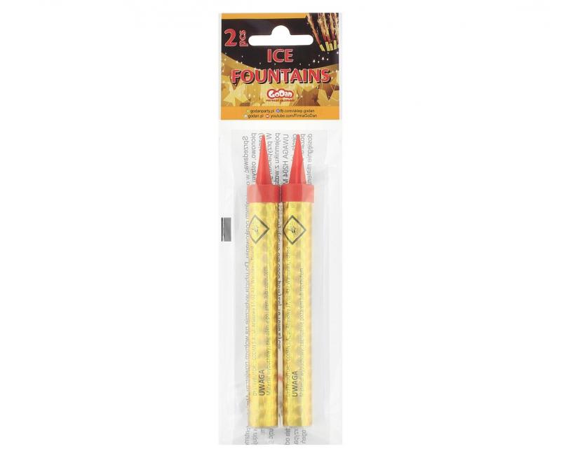 FONTANNY PARTY HOLOGRAFICZNE ZŁOTE 12CM A2