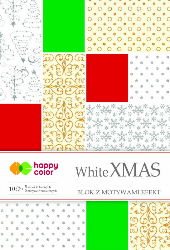 BLOK EFFECT WHITE CHRISTMAS 20X29CM 170-220G A'10