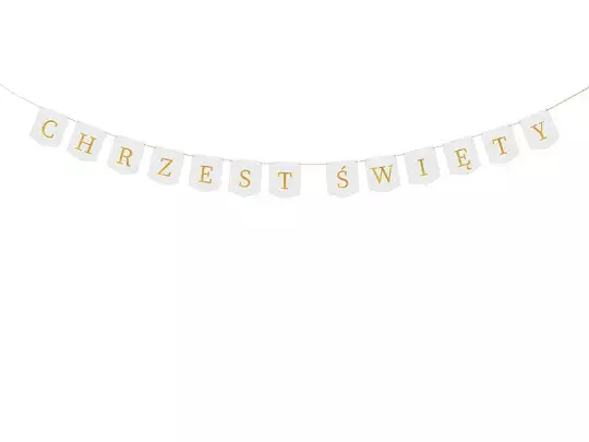 BANER CHRZEST ŚWIĘTY 2M BIAŁY