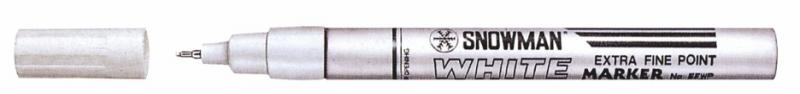 MARKER OL.SNOWMAN CIENKI BIAŁY