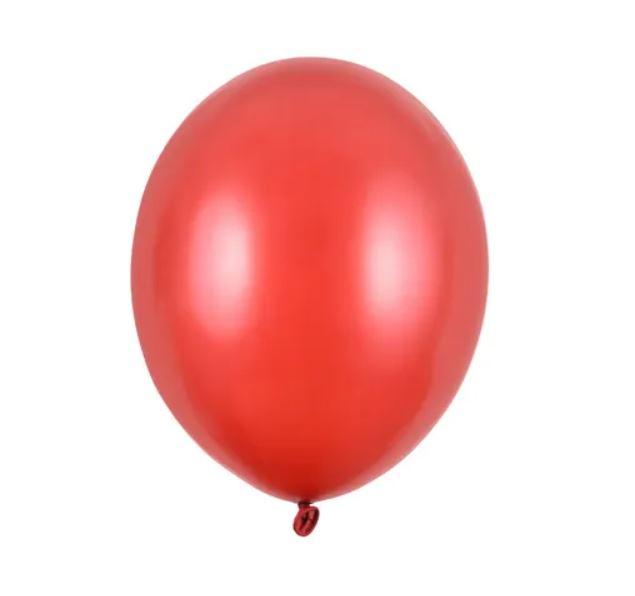 BALONY STRONG 12CM METALLIC POPPY RED