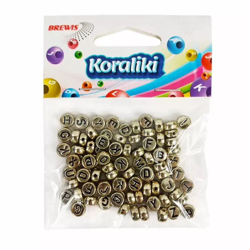KORALIKI ALFABET ZŁOTE KL7