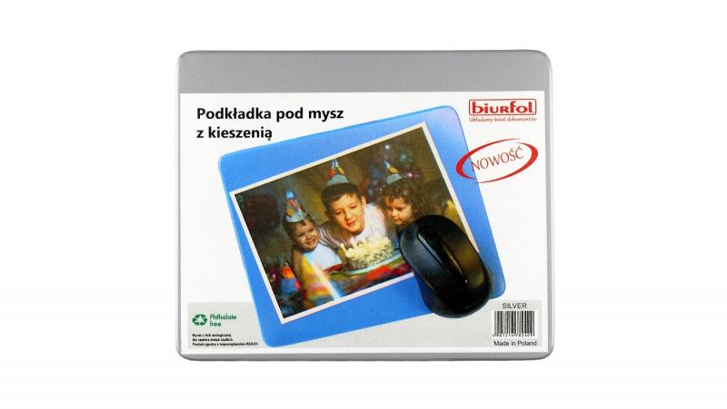 PODKŁAD POD MYSZ Z KIESZENIĄ SILVER