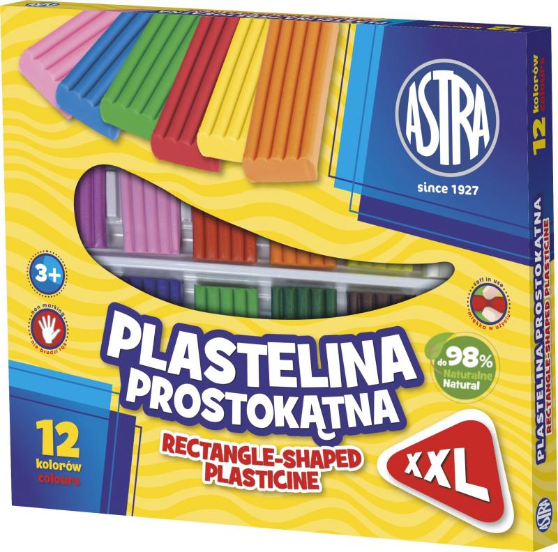 PLASTELINA 12 ASTRA PROSTOKĄTNA