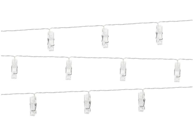 LAMPKI LED KLAMERKI BEZBARWNY 1,4M