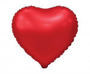 BALON FOLIOWY SERCE MATOWE CZERWONE 18CALI WALENTYNKI