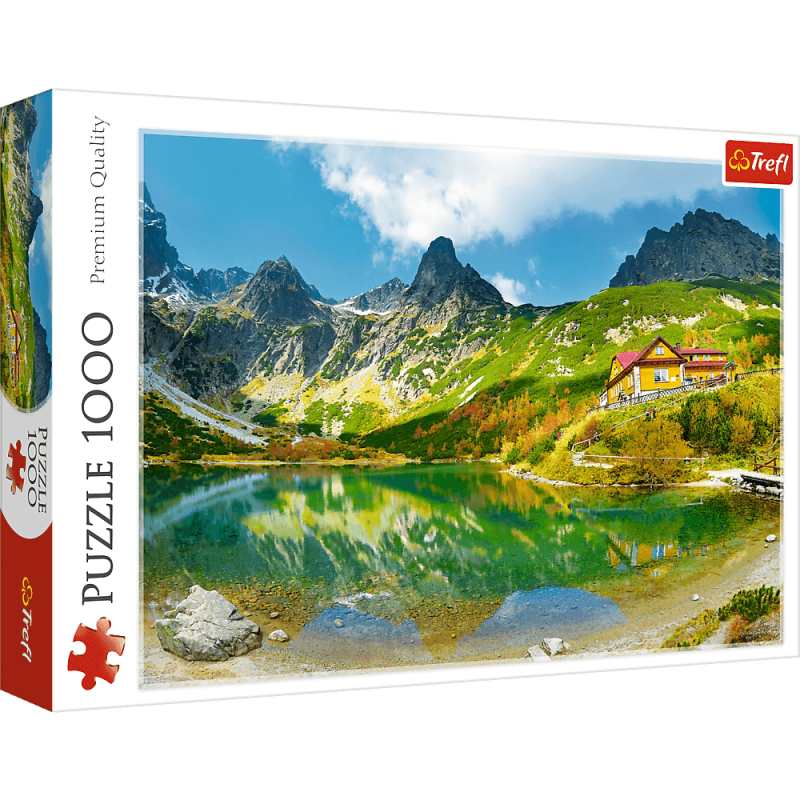 PUZZLE 1000 TREFL SCHRONISKO NAD ZIELONYM STAWEM,TATRY,SŁOWACJA