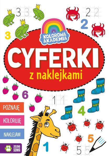 KSIĄŻECZKA KOLOROWA AKADEMIA.CYFERKI Z NAKLEJKAMI