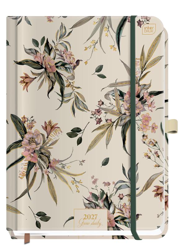 KALENDARZ KSIĄŻKOWY B5 192 METALIC BLOSSOM DAILY 2027