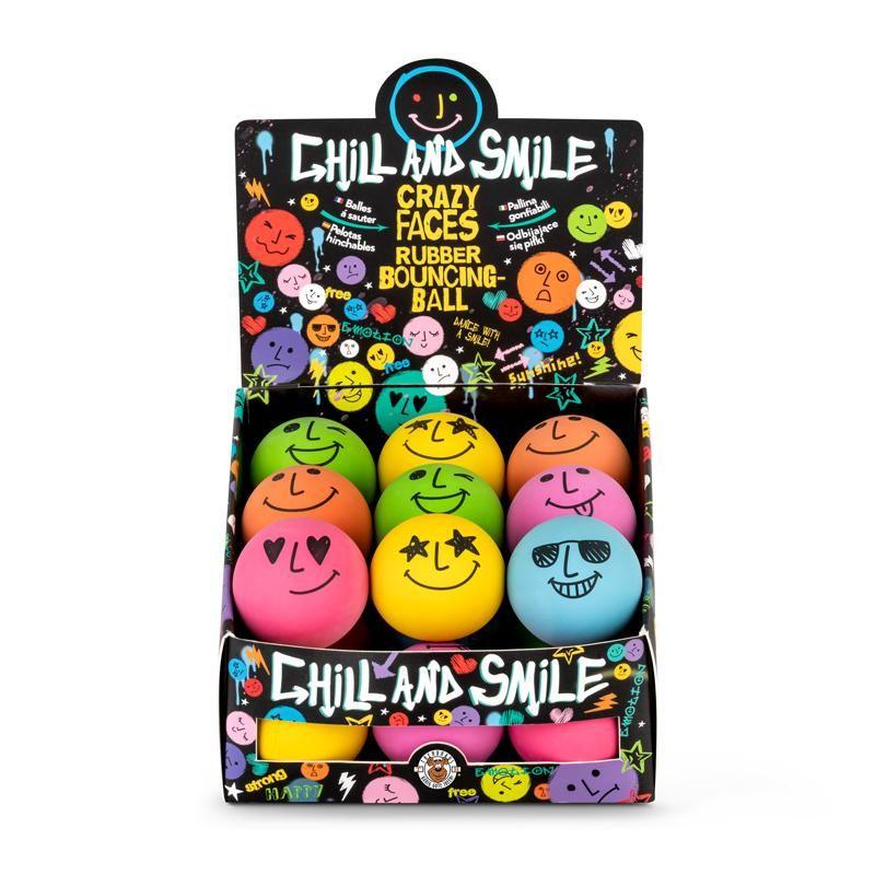 GUMOWA PIŁKA DO ODBIJANIA, O 6 CM CHILL & SMILE