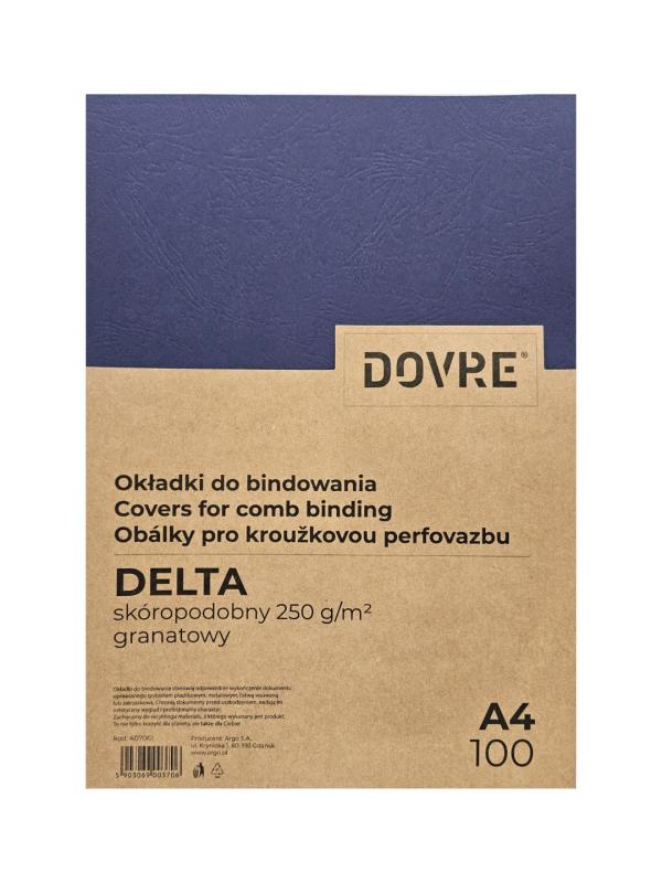 OKŁADKA DO BINDOWANIA GRANATOWA DELTA SKÓROPODOBNA A100