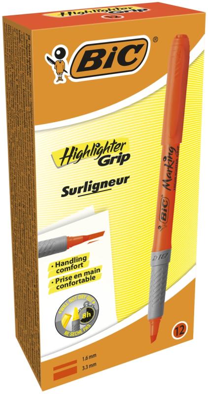 ZAKREŚLACZ BIC HIGHLIGHTER GRIP POMARAŃCZOWY