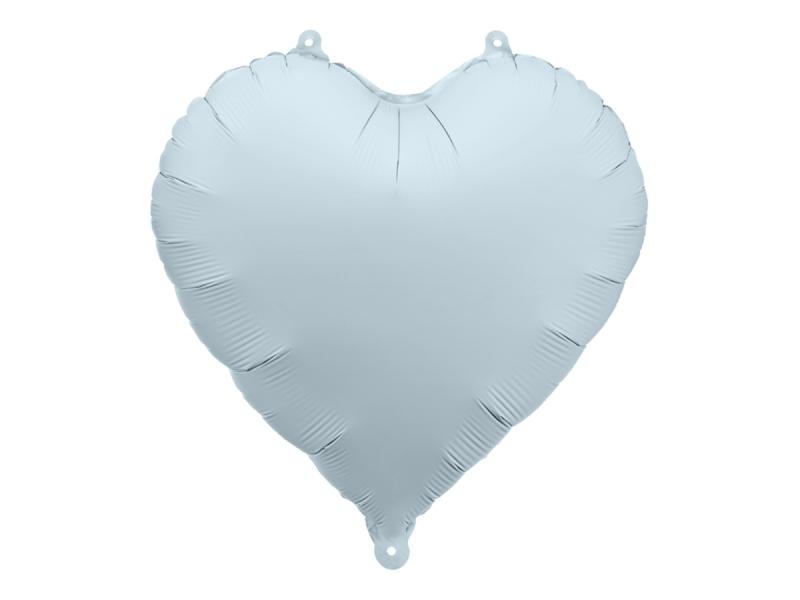 BALON FOLIOWY SERCE 45CM MGLISTY NIEBIESKI