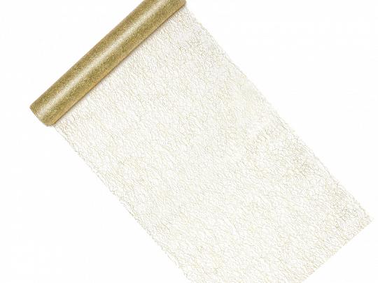 SIATKA DEK.Z FIBRY ZŁOTA METAL.36CMX9M