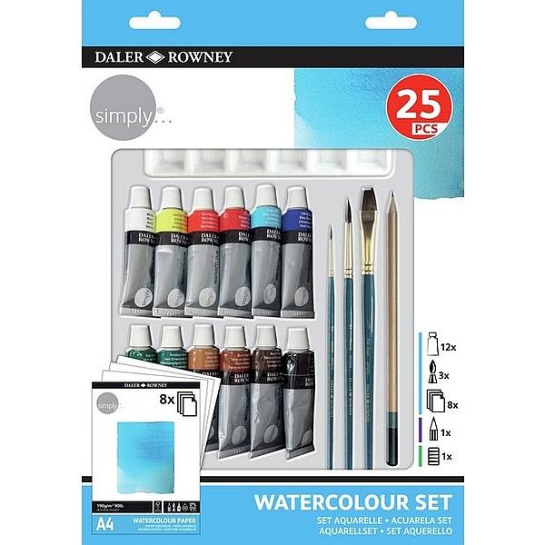 ZESTAW SIMPLY WATERCOLOR 25 SZT. BLACK FRIDAY