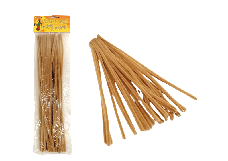DRUCIKI KREATYWNE 6MM JASNOBRĄZOWE 30SZT 045