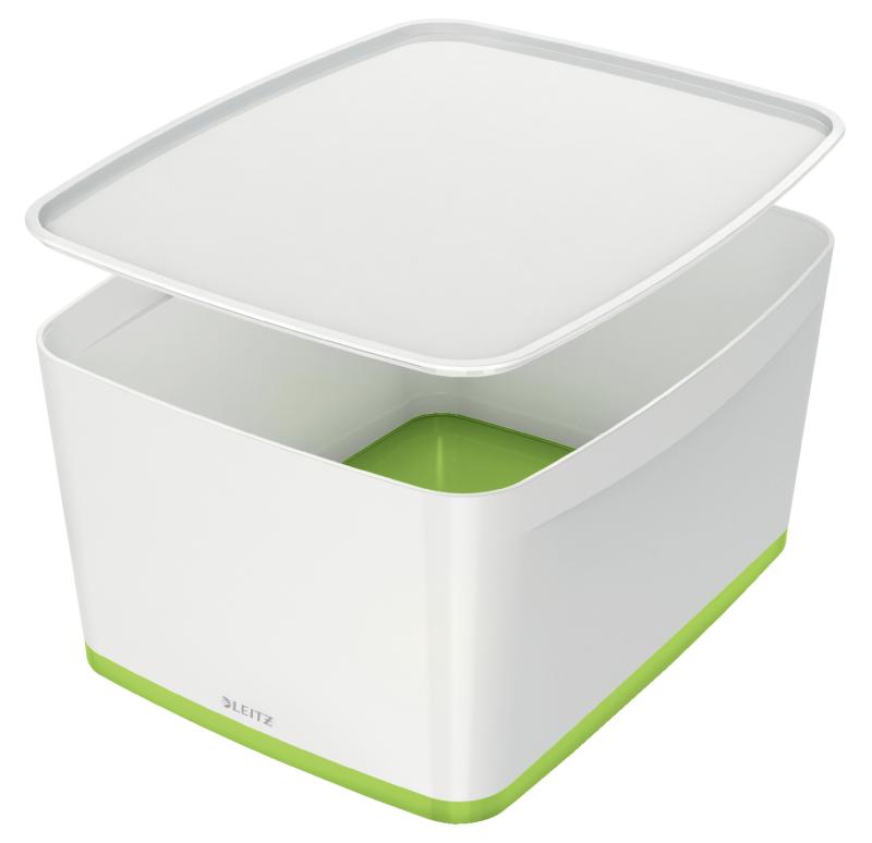 POJEMNIK MYBOX DUŻY Z POKR. BIAŁO-ZIELONY