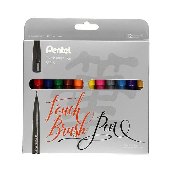 PISAK PĘDZELKOWY BRUSH SIGN PEN KOMPLET 12 SZTUK