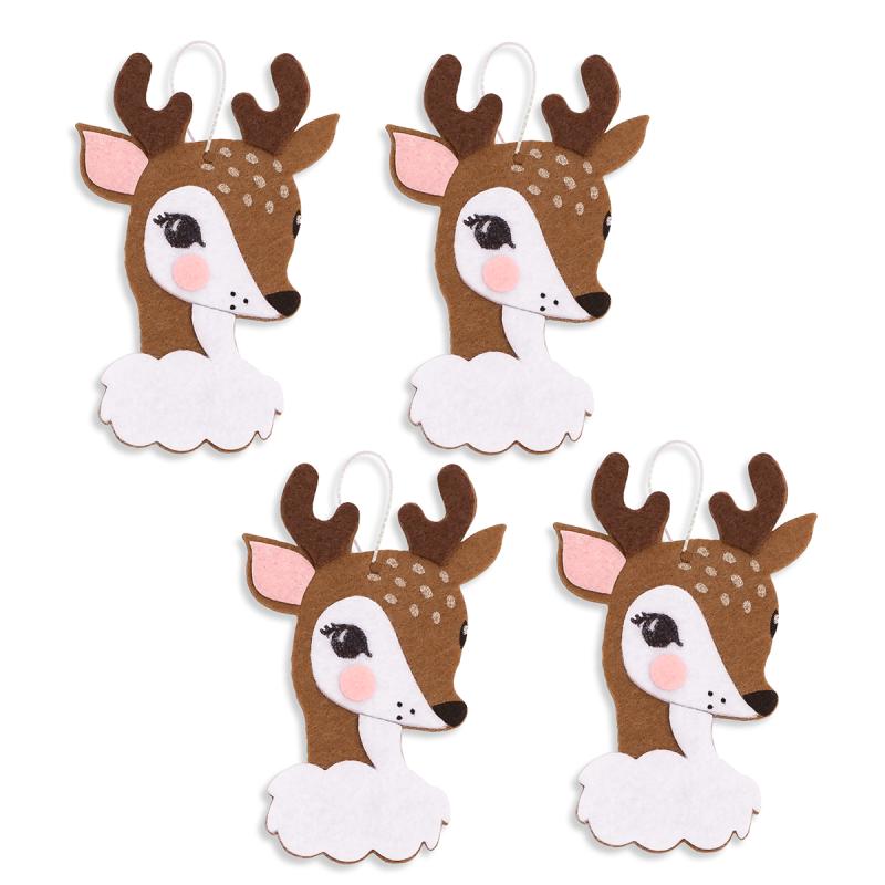 KREATYWNE DEKORACJE Z FILCU - ZAWIESZKI BAMBI, 4SZT.