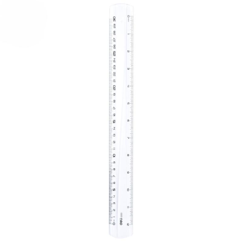 LINIJKA 30CM PIONER PRZEŹROCZYSTA DELI