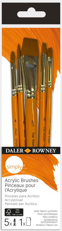 DAL SIMPLY ACRYLIC SH 5 BRUSH SET