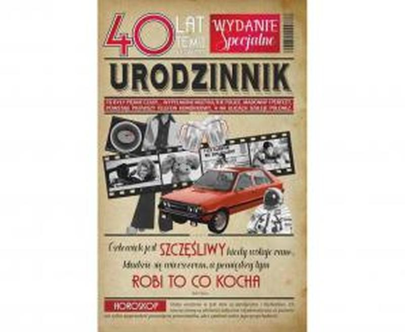 KARTKA URODZINOWA 40 URODZINY