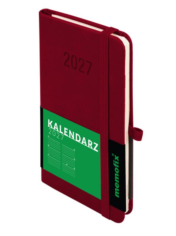 KALENDARZ A6 MEMOFIX TYGODNIOWY BORDO